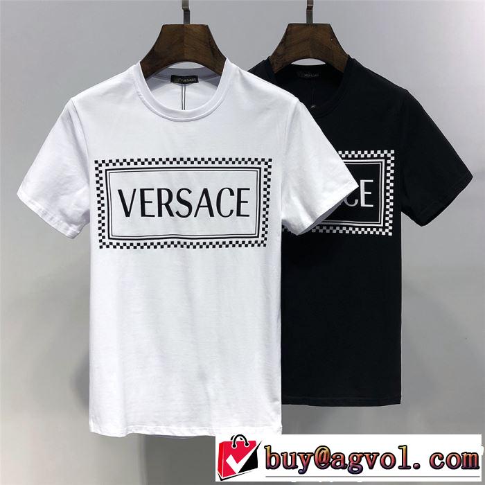 目を引く春夏トップス VERSACE ヴェルサーチ 半袖Tシャツ 2色可選 【2019春夏】最新コレクション