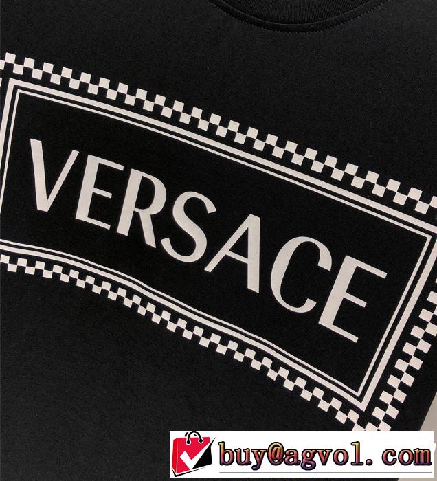 目を引く春夏トップス VERSACE ヴェルサーチ 半袖Tシャツ 2色可選 【2019春夏】最新コレクション