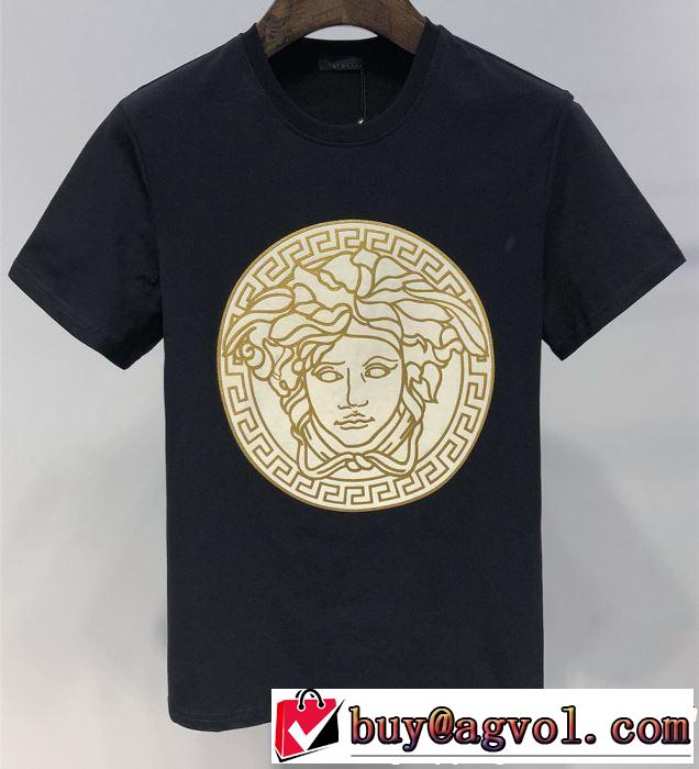2色可選 半袖Tシャツ 春夏の流行り2019新品 今期のトレンド定番アイテム VERSACE ヴェルサーチ