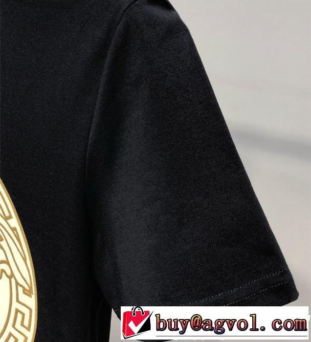 2色可選 半袖Tシャツ 春夏の流行り2019新品 今期のトレンド定番アイテム VERSACE ヴェルサーチ
