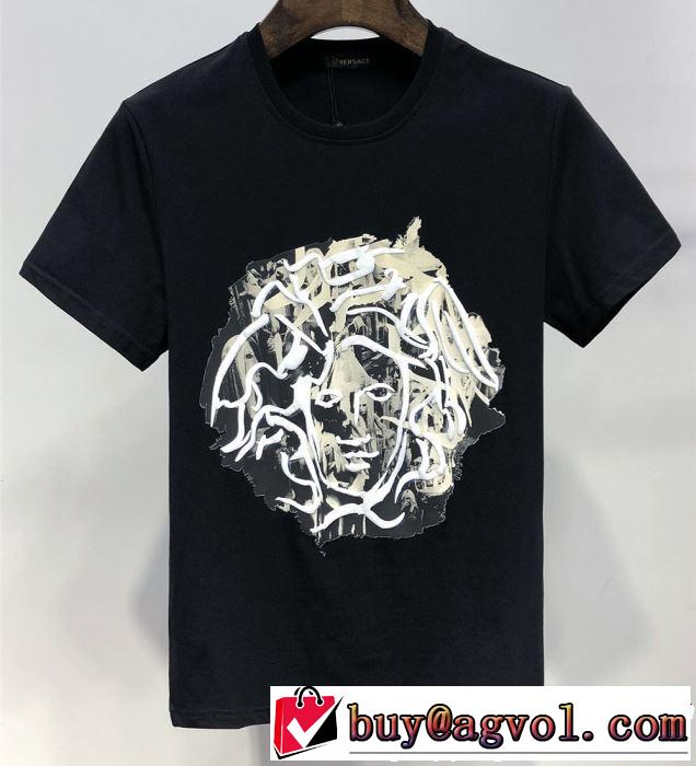 VERSACE ヴェルサーチ 半袖Tシャツ 2色可選 着るだけで上品なスタイル 2019春夏人気トレンドアイテム