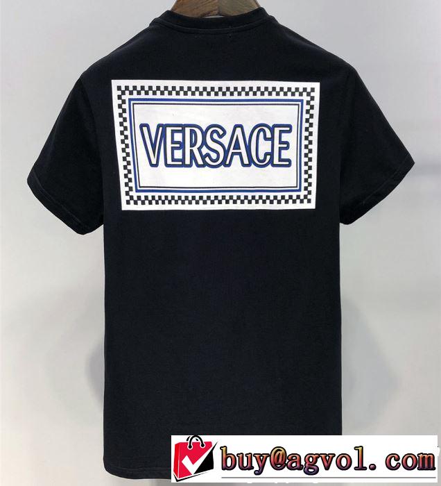 VERSACE ヴェルサーチ 半袖Tシャツ 2色可選 着るだけで上品なスタイル 2019春夏人気トレンドアイテム