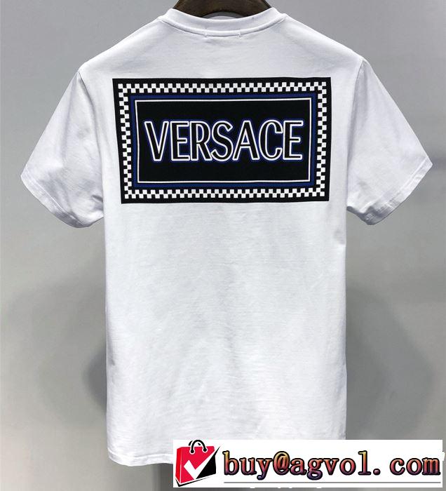 VERSACE ヴェルサーチ 半袖Tシャツ 2色可選 着るだけで上品なスタイル 2019春夏人気トレンドアイテム