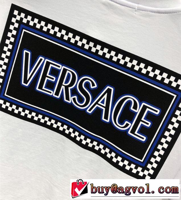 VERSACE ヴェルサーチ 半袖Tシャツ 2色可選 着るだけで上品なスタイル 2019春夏人気トレンドアイテム