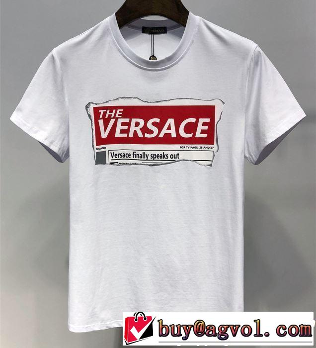 今年は大きめの新作がトレンド 2019春夏トレンドアイテム VERSACE ヴェルサーチ 半袖Tシャツ 2色可選