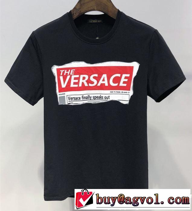 今年は大きめの新作がトレンド 2019春夏トレンドアイテム VERSACE ヴェルサーチ 半袖Tシャツ 2色可選