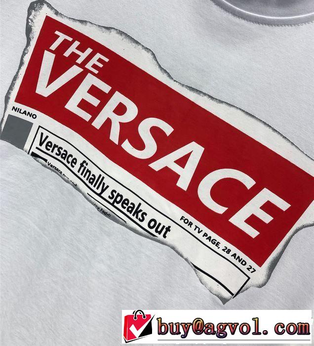 今年は大きめの新作がトレンド 2019春夏トレンドアイテム VERSACE ヴェルサーチ 半袖Tシャツ 2色可選