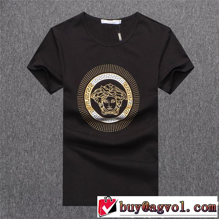 大人っぽいファション感 VERSACE ヴェルサーチ 半袖Tシャツ 3色可選 2019春夏の大注目トレンド
