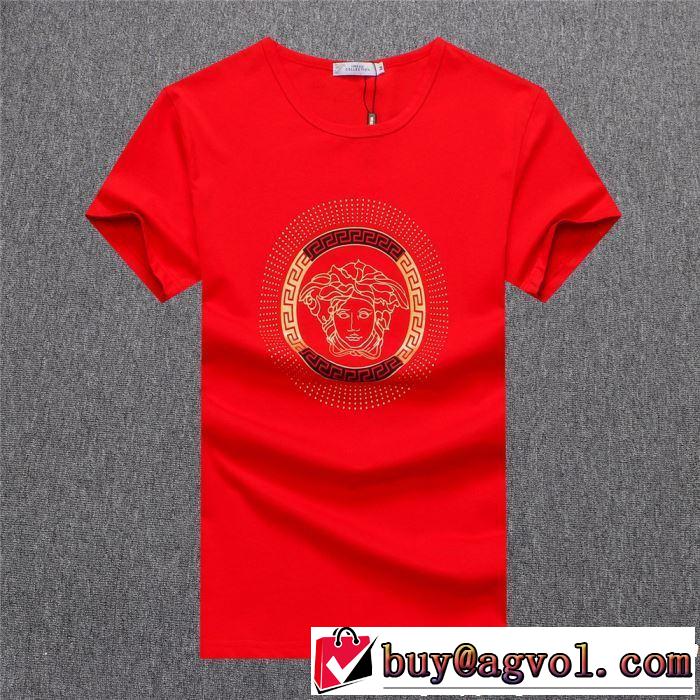 大人っぽいファション感 VERSACE ヴェルサーチ 半袖Tシャツ 3色可選 2019春夏の大注目トレンド