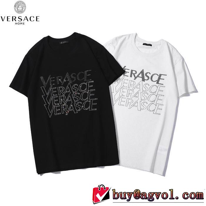 VERSACE ヴェルサーチ 半袖Tシャツ 2色可選 リラックススタイルが実現 2019年の春夏に着たい