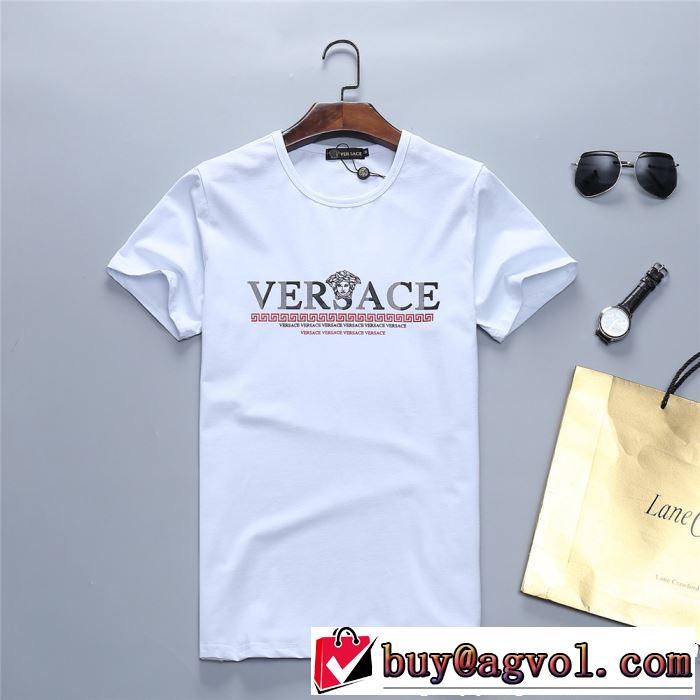 おしゃれデザインも大人気 2019SSのトレンド商品 VERSACE ヴェルサーチ 半袖Tシャツ 2色可選