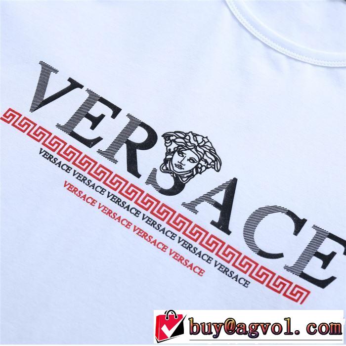 おしゃれデザインも大人気 2019SSのトレンド商品 VERSACE ヴェルサーチ 半袖Tシャツ 2色可選