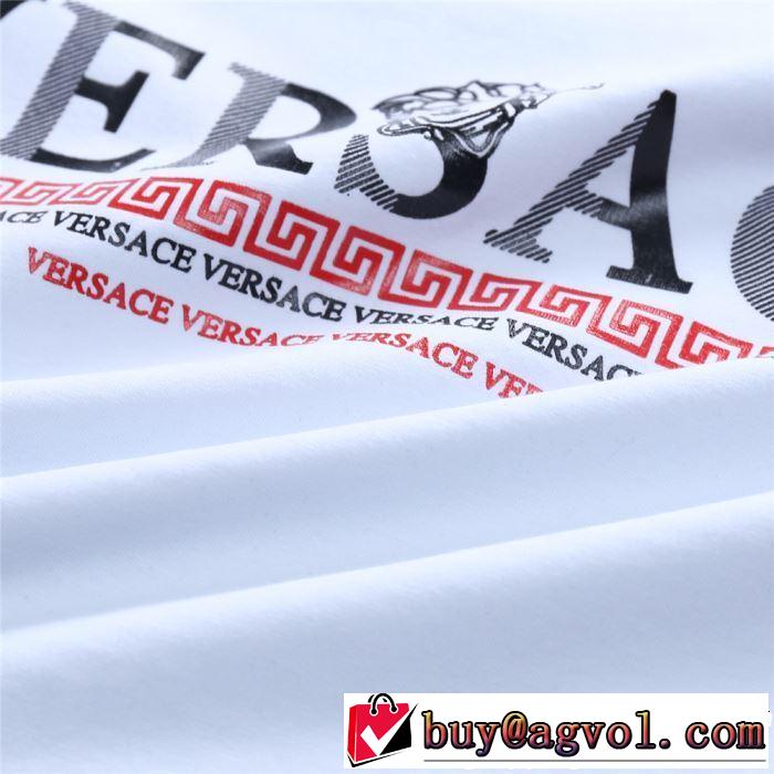 おしゃれデザインも大人気 2019SSのトレンド商品 VERSACE ヴェルサーチ 半袖Tシャツ 2色可選