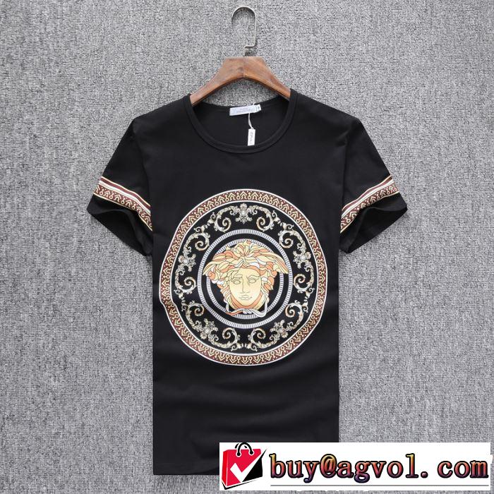 爽やかカジュアル人気 VERSACE ヴェルサーチ 半袖Tシャツ 2色可選 【2019年】夏のファッション
