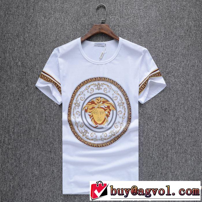 爽やかカジュアル人気 VERSACE ヴェルサーチ 半袖Tシャツ 2色可選 【2019年】夏のファッション