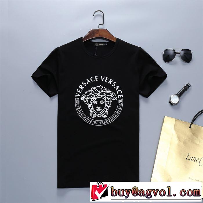 2019春夏は人気定番 夏おすすめ人気ブランドアイテム VERSACE ヴェルサーチ 半袖Tシャツ 2色可選