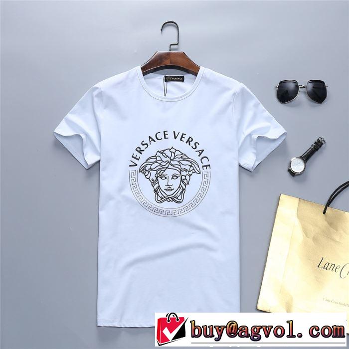 2019春夏は人気定番 夏おすすめ人気ブランドアイテム VERSACE ヴェルサーチ 半袖Tシャツ 2色可選