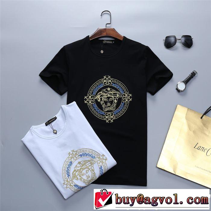 2019春夏人気トレンドアイテム 特に夏は人気アイテム VERSACE ヴェルサーチ 半袖Tシャツ 2色可選