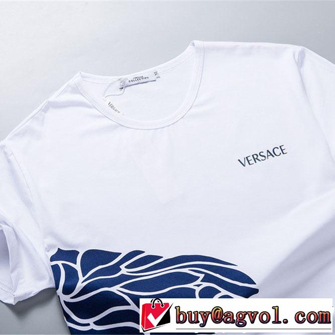 3色可選 半袖Tシャツ 人気ストリートブランド新品 2019年最新ファッション VERSACE ヴェルサーチ