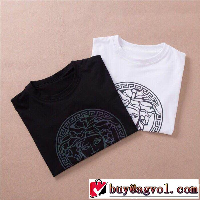 VERSACE ヴェルサーチ 半袖Tシャツ 2色可選 まずは定番！人気アイテム 2019春夏も引き続き人気セール