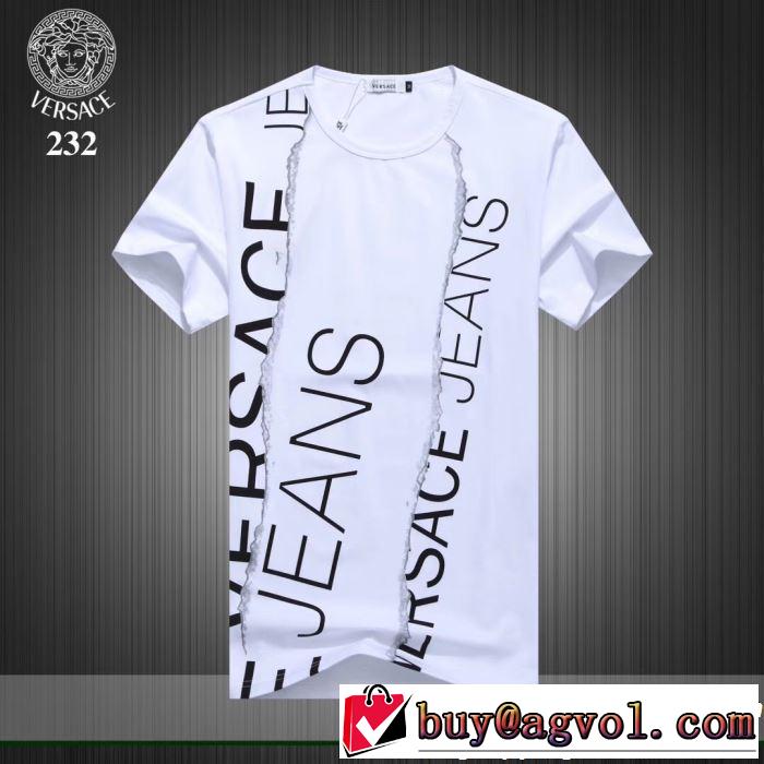 2019春夏の大注目トレンド 抜け感のあるキレイめ VERSACE ヴェルサーチ 半袖Tシャツ 3色可選