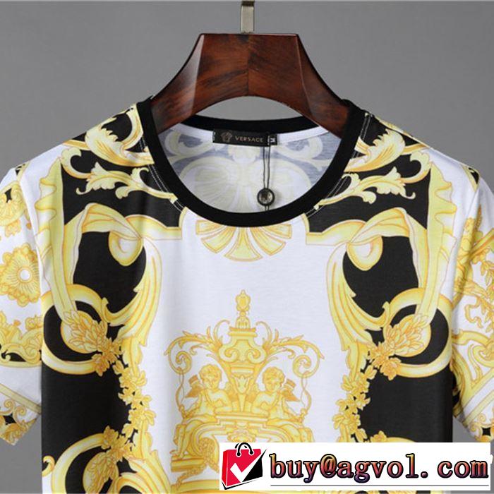 2019春夏のトレンド新商品 一気にトレンド感満載な着こなし VERSACE ヴェルサーチ 半袖Tシャツ 2019最新作