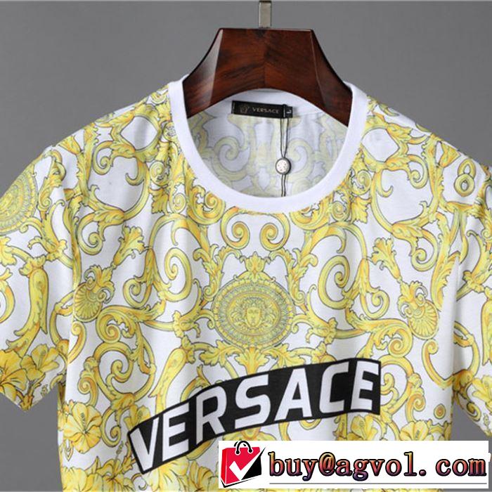 2色可選 半袖Tシャツ VERSACE ヴェルサーチ  2019年春夏のトレンドアイテム 季節感をプラス人気商品
