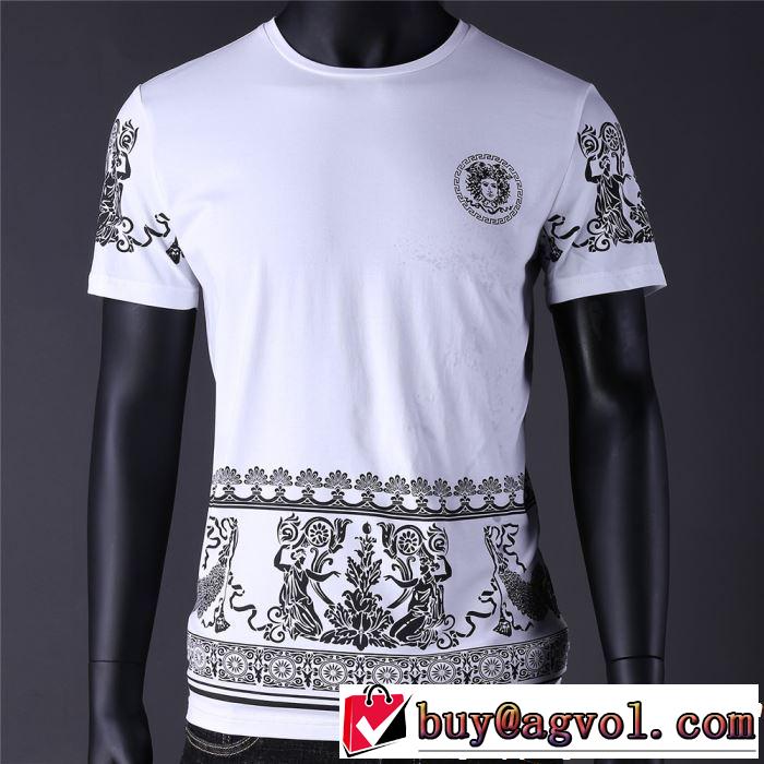 VERSACE ヴェルサーチ 半袖Tシャツ 2色可選 【2019春夏】最新コレクション 大人の可愛さを引き立て
