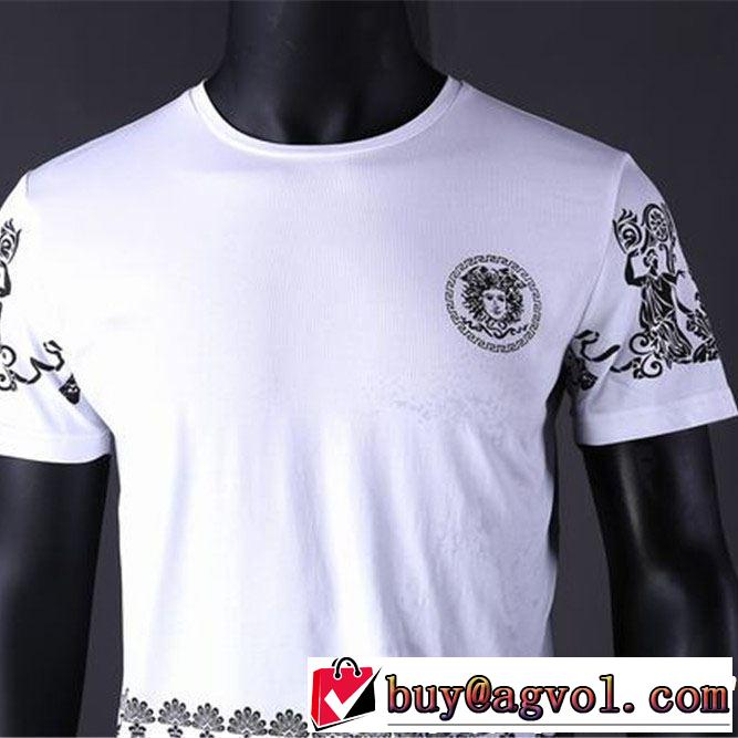 VERSACE ヴェルサーチ 半袖Tシャツ 2色可選 【2019春夏】最新コレクション 大人の可愛さを引き立て