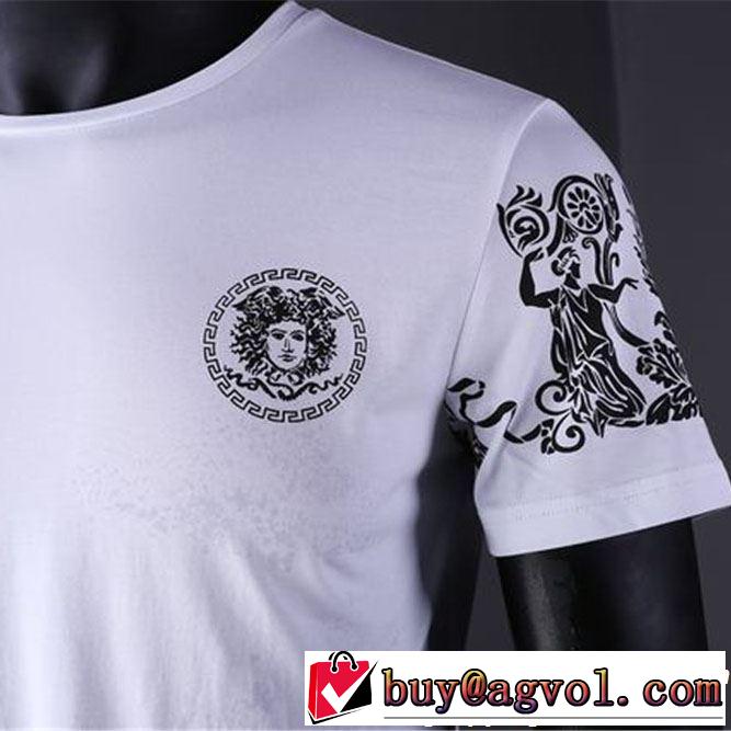 VERSACE ヴェルサーチ 半袖Tシャツ 2色可選 【2019春夏】最新コレクション 大人の可愛さを引き立て