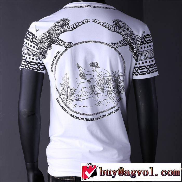 新作コレクションを見る 2019春夏トレンドアイテム VERSACE ヴェルサーチ 半袖Tシャツ 2色可選