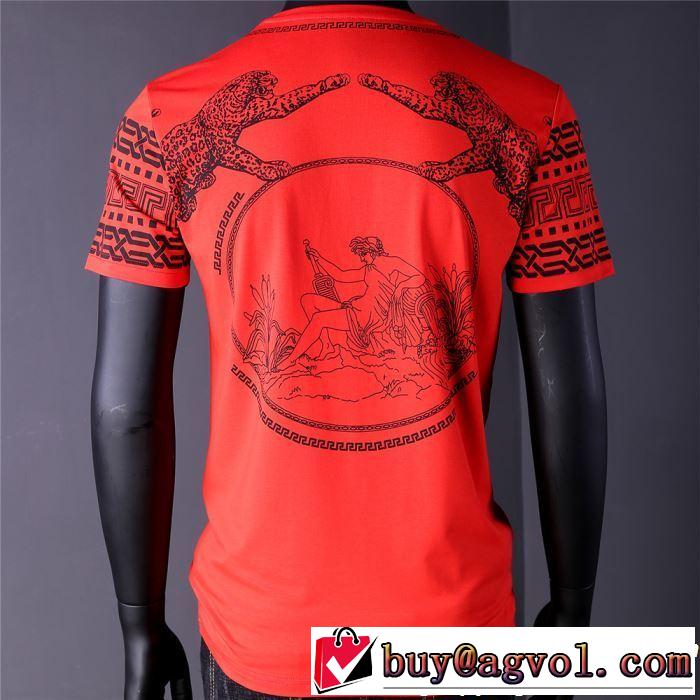 新作コレクションを見る 2019春夏トレンドアイテム VERSACE ヴェルサーチ 半袖Tシャツ 2色可選