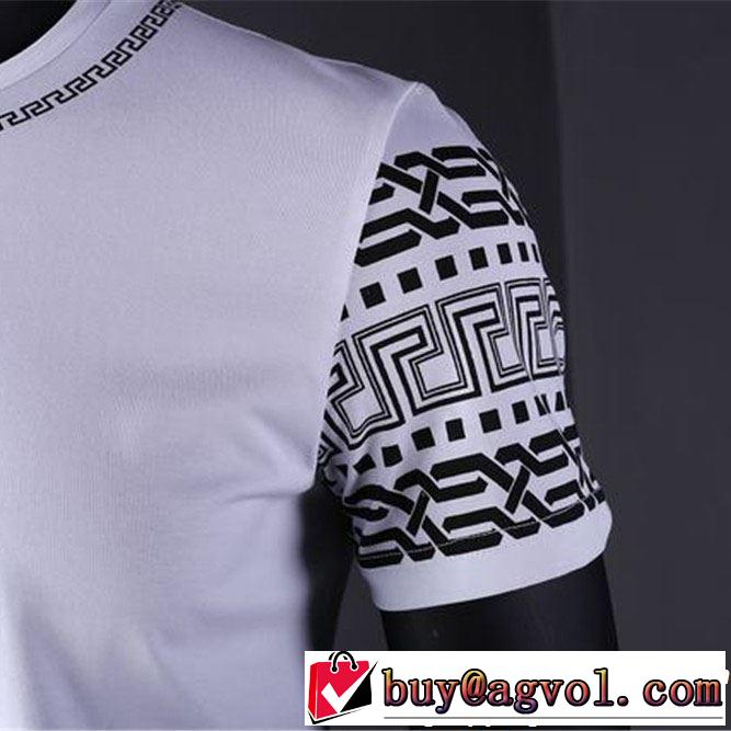 新作コレクションを見る 2019春夏トレンドアイテム VERSACE ヴェルサーチ 半袖Tシャツ 2色可選