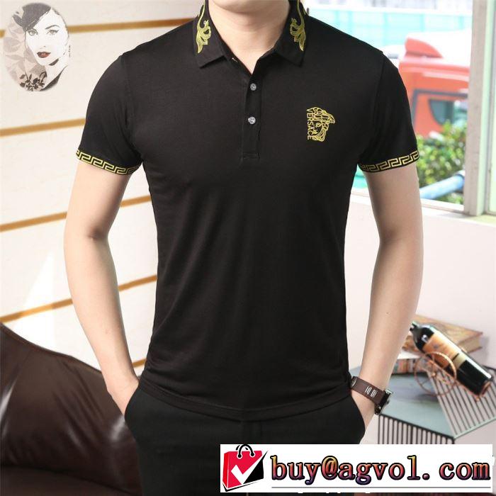 半袖Tシャツ 3色可選 最も目立ったブランド新品 大人カジュアル夏ファッション2019 VERSACE ヴェルサーチ