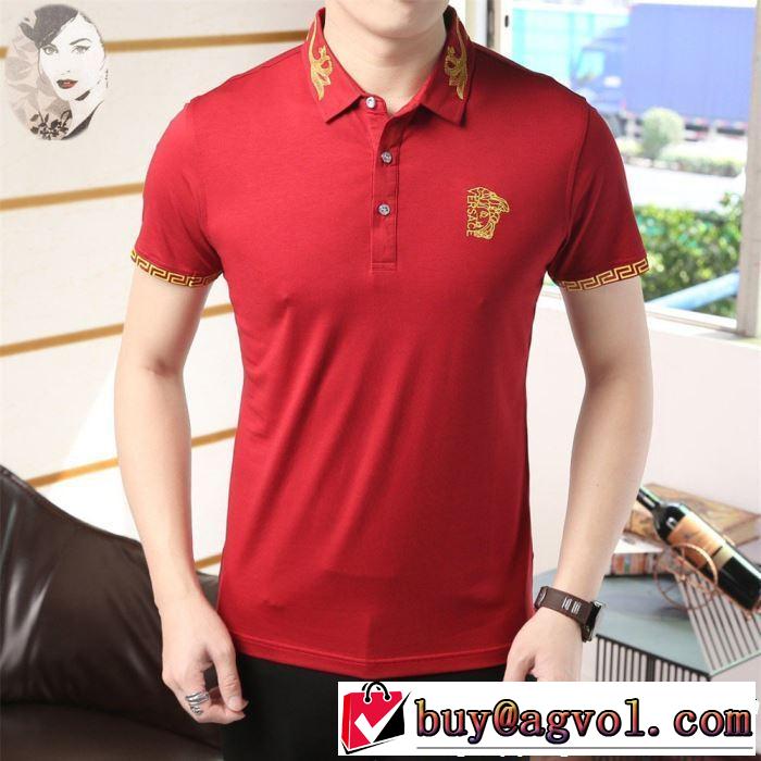 半袖Tシャツ 3色可選 最も目立ったブランド新品 大人カジュアル夏ファッション2019 VERSACE ヴェルサーチ