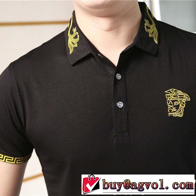 半袖Tシャツ 3色可選 最も目立ったブランド新品 大人カジュアル夏ファッション2019 VERSACE ヴェルサーチ