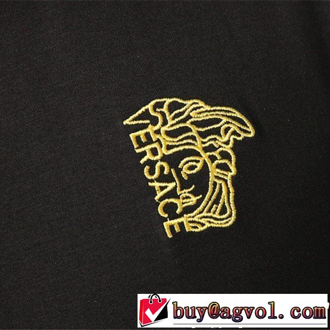 半袖Tシャツ 3色可選 最も目立ったブランド新品 大人カジュアル夏ファッション2019 VERSACE ヴェルサーチ