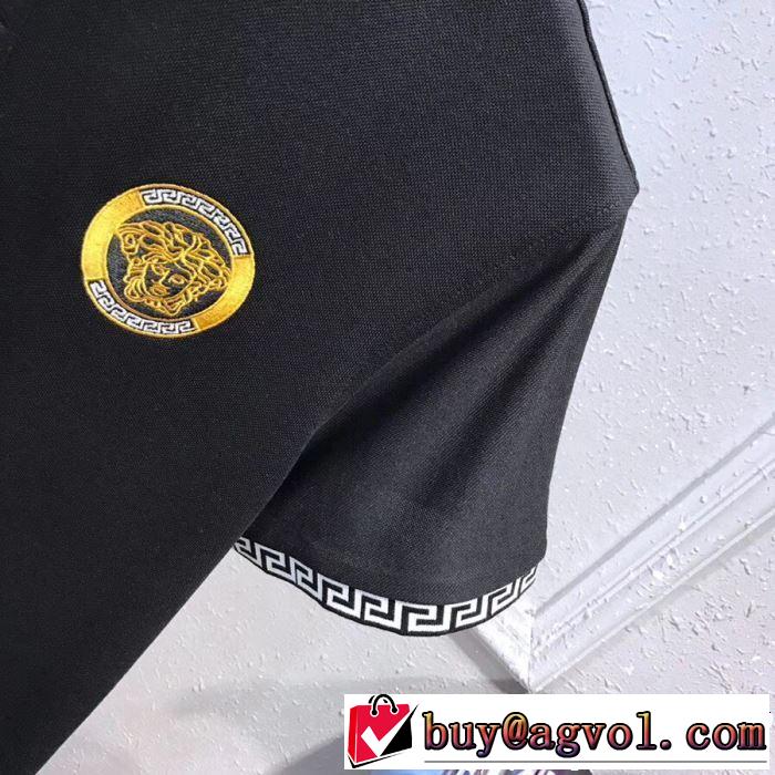 VERSACE ヴェルサーチ 半袖Tシャツ 3色可選 2019春夏は人気定番 魅力的なカラー使い 上品な涼やかさある印象に