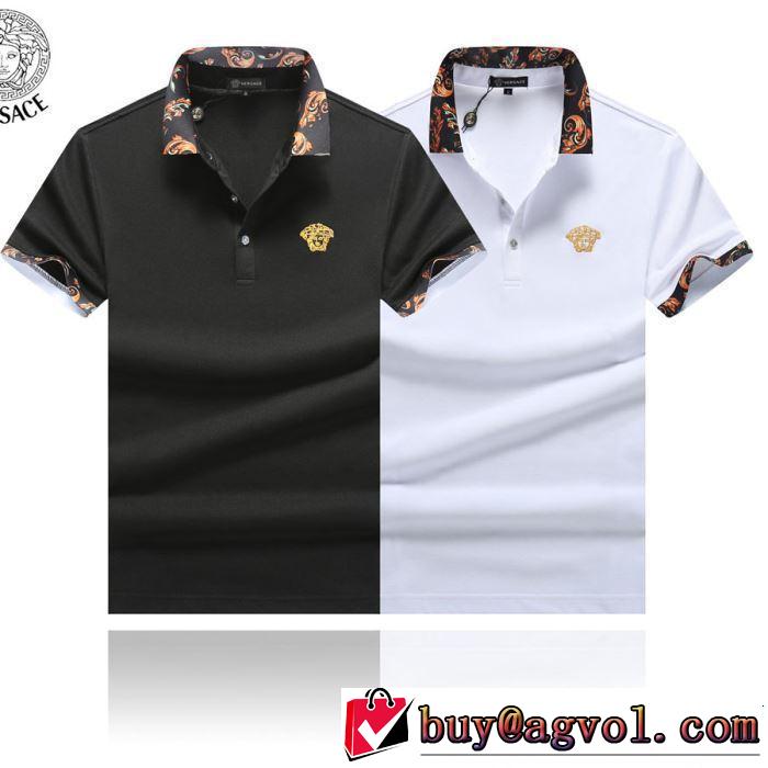 人気夏ファションおすすめ おしゃれな夏ファッション2019 VERSACE ヴェルサーチ 半袖Tシャツ 2色可選