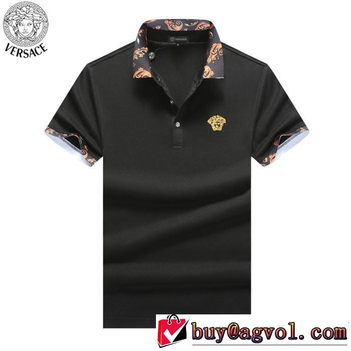 人気夏ファションおすすめ おしゃれな夏ファッション2019 VERSACE ヴェルサーチ 半袖Tシャツ 2色可選