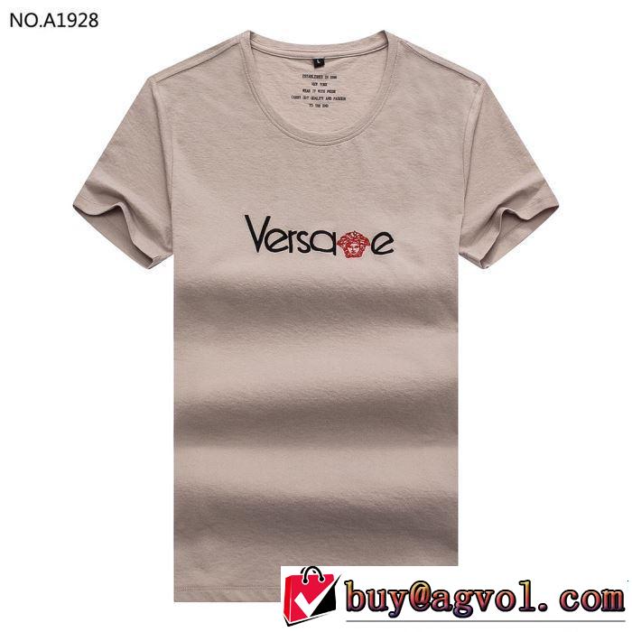 4色可選 半袖Tシャツ 最も目立ったブランド新品 【2019年】夏のファッション VERSACE ヴェルサーチ