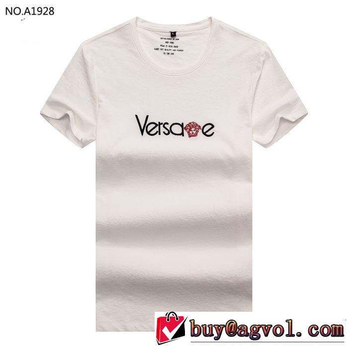 4色可選 半袖Tシャツ 最も目立ったブランド新品 【2019年】夏のファッション VERSACE ヴェルサーチ