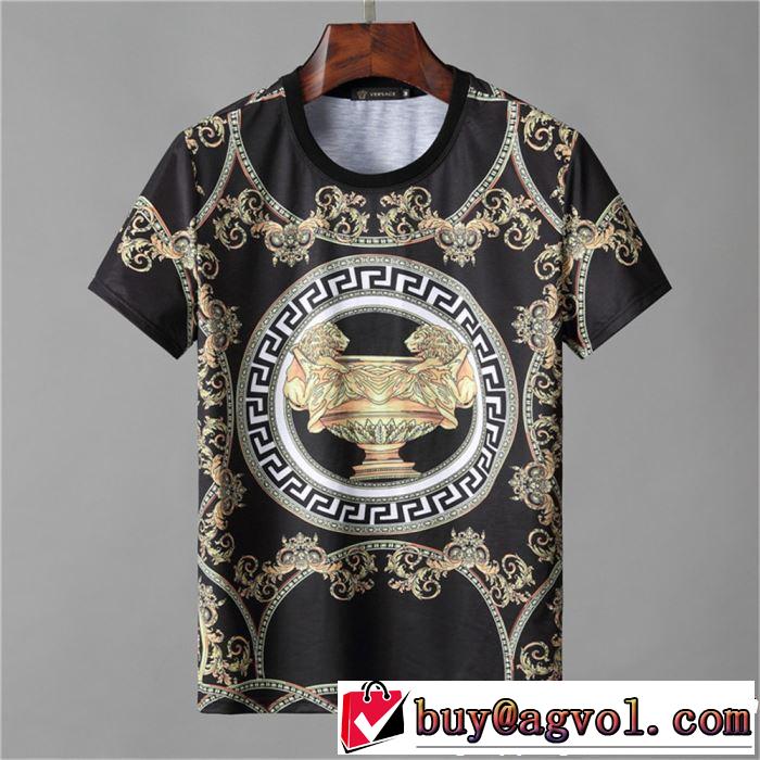 夏に良く似合うちょっと新品 2019春夏人気トレンドアイテム VERSACE ヴェルサーチ 半袖Tシャツ 2色可選