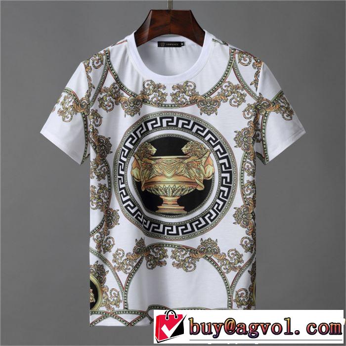 夏に良く似合うちょっと新品 2019春夏人気トレンドアイテム VERSACE ヴェルサーチ 半袖Tシャツ 2色可選