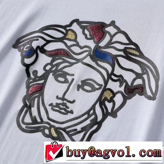 半袖Tシャツ 2色可選 2019SSのトレンド商品 おしゃれデザインも大人気 VERSACE ヴェルサーチ