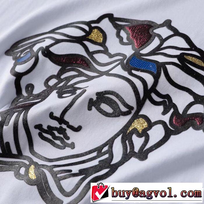 半袖Tシャツ 2色可選 2019SSのトレンド商品 おしゃれデザインも大人気 VERSACE ヴェルサーチ