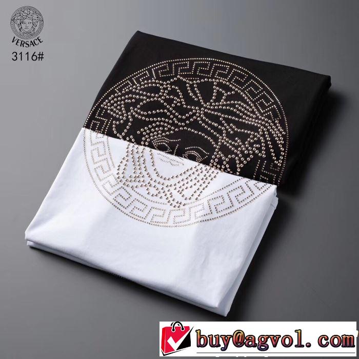 VERSACE ヴェルサーチ 半袖Tシャツ 2色可選 2019SSのトレンド商品 おしゃれデザインも大人気
