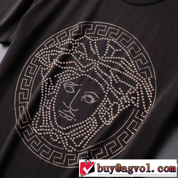 VERSACE ヴェルサーチ 半袖Tシャツ 2色可選 2019SSのトレンド商品 おしゃれデザインも大人気