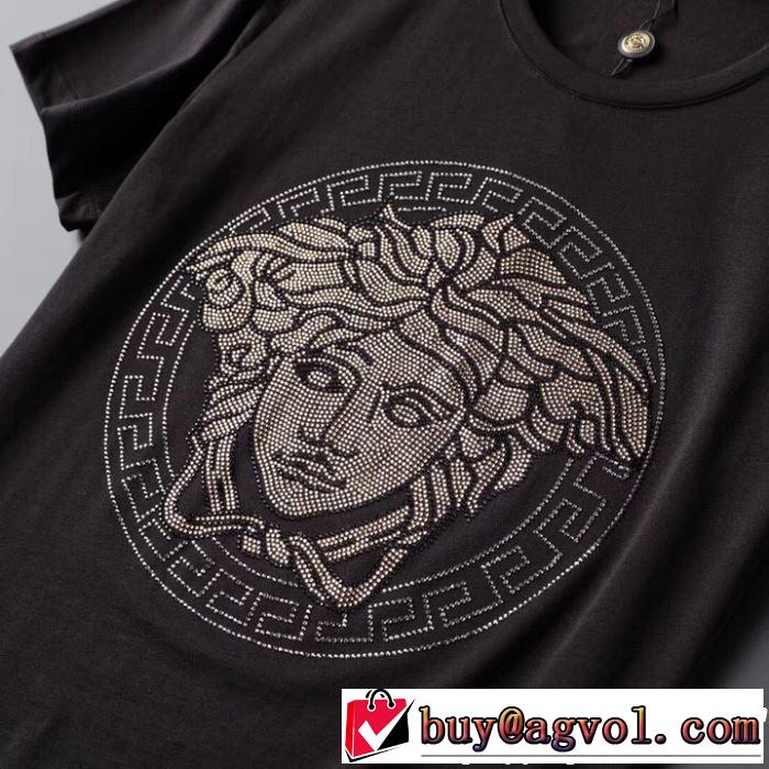 新作コレクションを見る 2019春夏も引き続き人気セール VERSACE ヴェルサーチ 半袖Tシャツ 2色可選