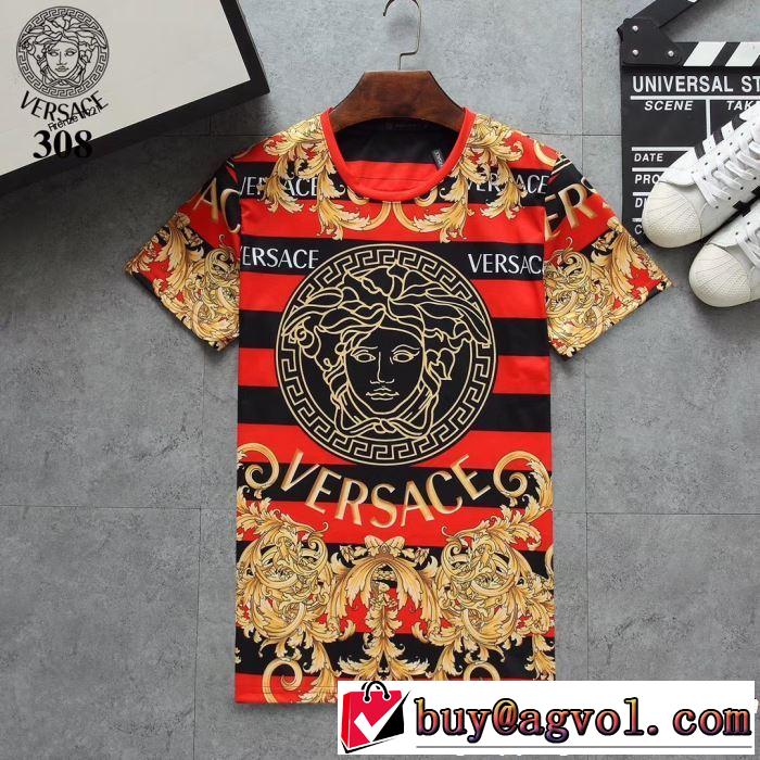 3色可選 半袖Tシャツ 2019春夏トレンドアイテム 今期のトレンド定番アイテム VERSACE ヴェルサーチ